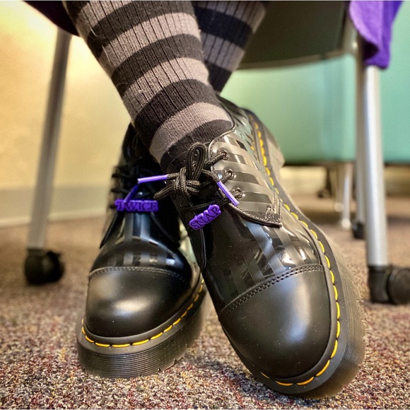 NEW in box Dr. Martens 1461 Bex WEDNESDAY PLATFORM SHOES, size US 8 - Picture 6 of 17